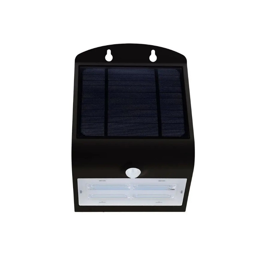 LED Solarna zidna lampa sa senzorom LED/3W/3,7V 3000/4000K IP65 2000 mAh crno