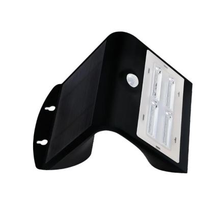 LED Solarna zidna lampa sa senzorom LED/3W/3,7V 3000/4000K IP65 2000 mAh crno