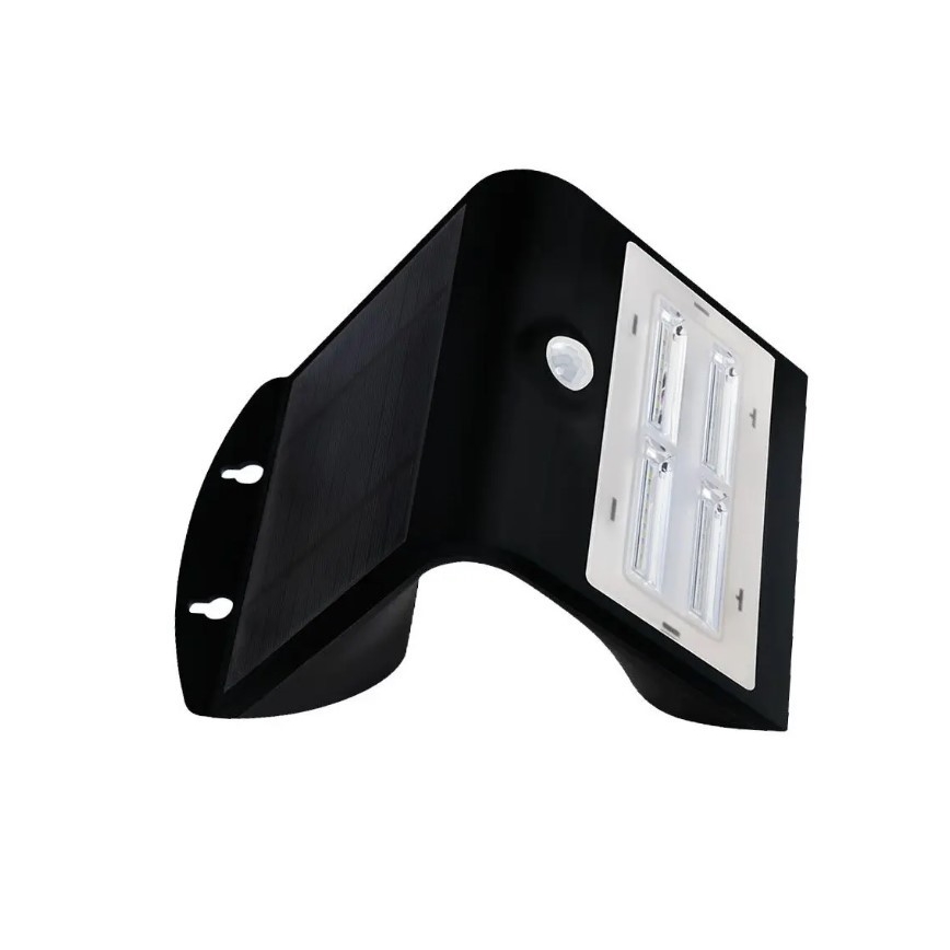 LED Solarna zidna lampa sa senzorom LED/3W/3,7V 3000/4000K IP65 2000 mAh crno