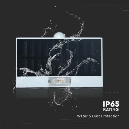 LED Solarna zidna lampa sa senzorom LED/3W/3,7V 3000K/4000K IP65 bela