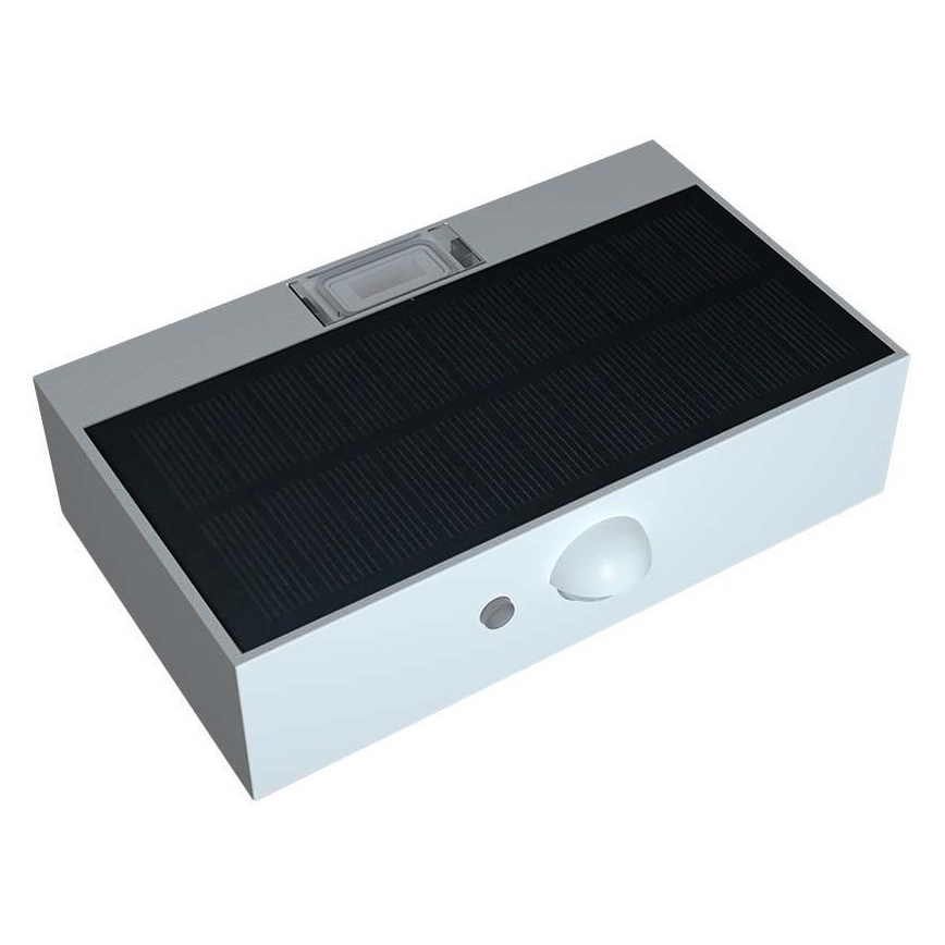 LED Solarna zidna lampa sa senzorom LED/3W/3,7V 3000K/4000K IP65 bela