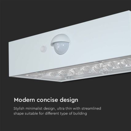 LED Solarna zidna lampa sa senzorom LED/3W/3,7V 3000K/4000K IP65 bela