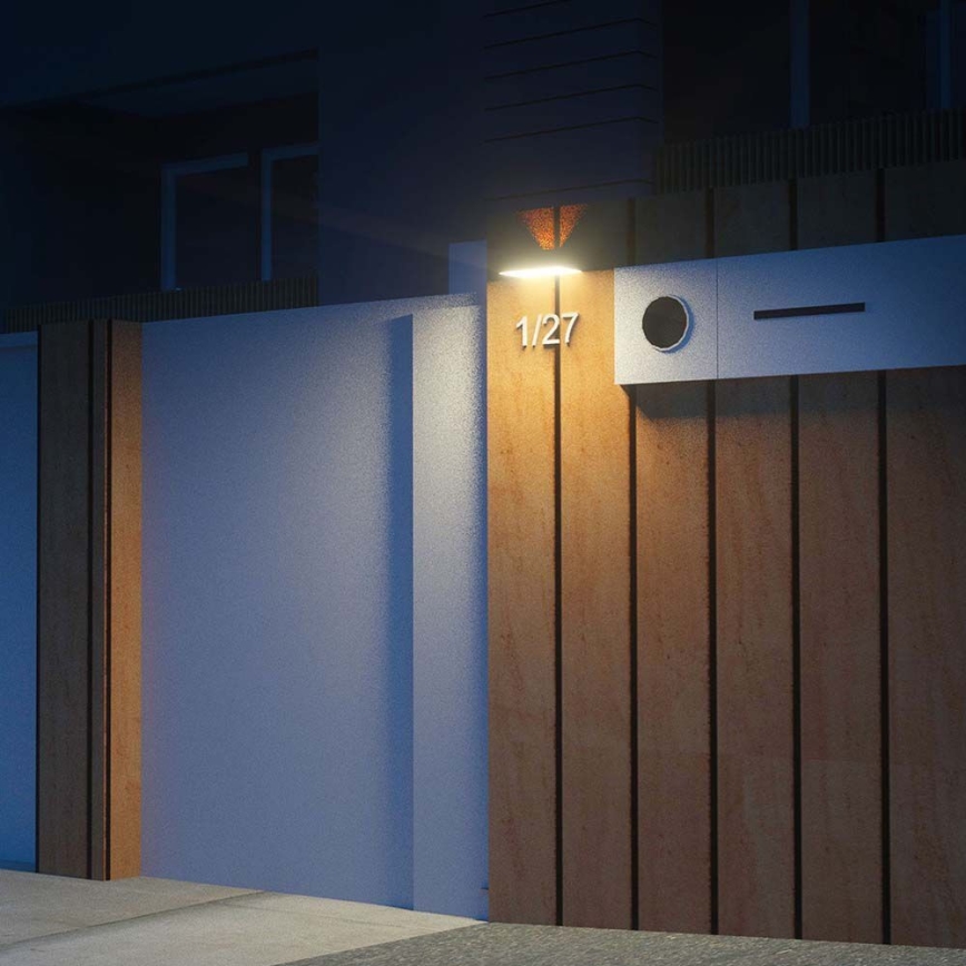 LED Solarna zidna lampa sa senzorom LED/3W/3,7V 3000K/4000K IP65 crno
