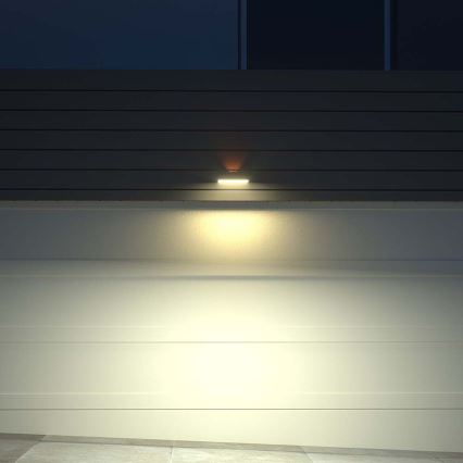 LED Solarna zidna lampa sa senzorom LED/3W/3,7V 3000K/4000K IP65 crno