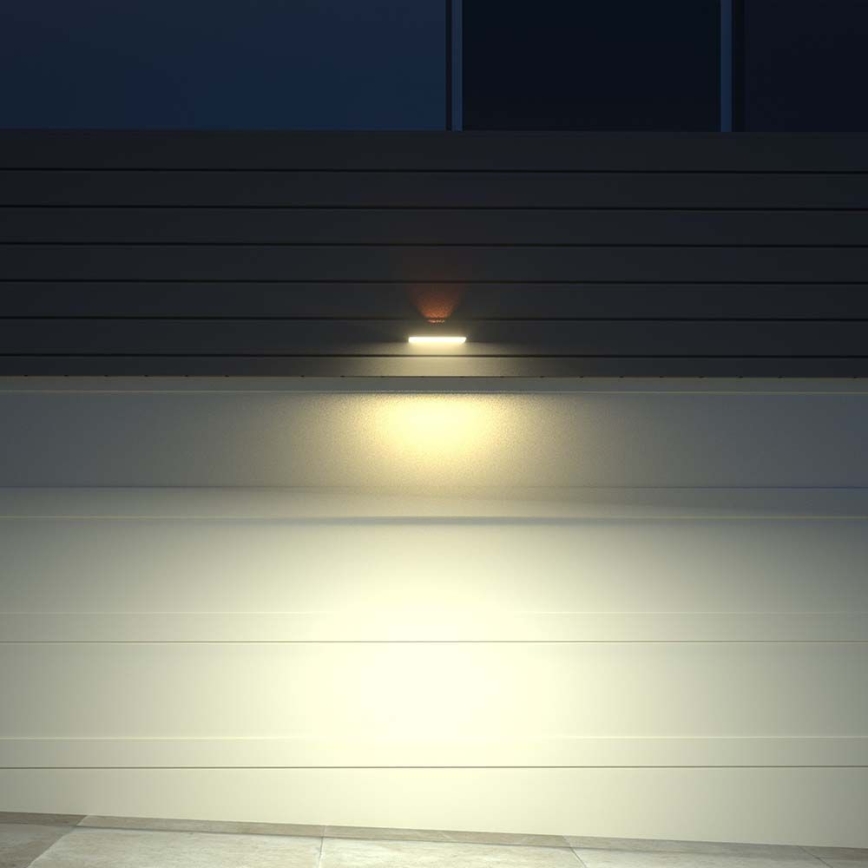 LED Solarna zidna lampa sa senzorom LED/3W/3,7V 3000K/4000K IP65 crno