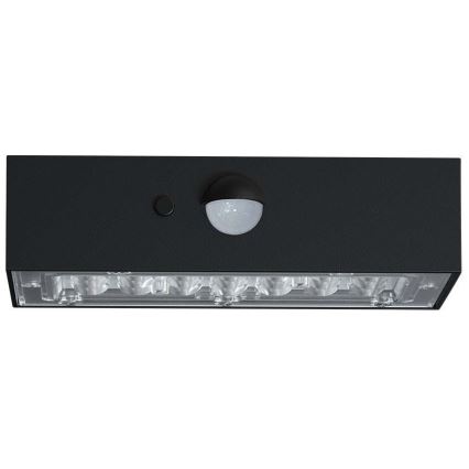 LED Solarna zidna lampa sa senzorom LED/3W/3,7V 3000K/4000K IP65 crno