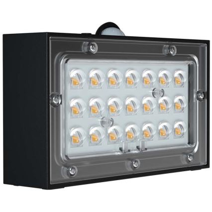 LED Solarna zidna lampa sa senzorom LED/3W/3,7V 3000K/4000K IP65 crno