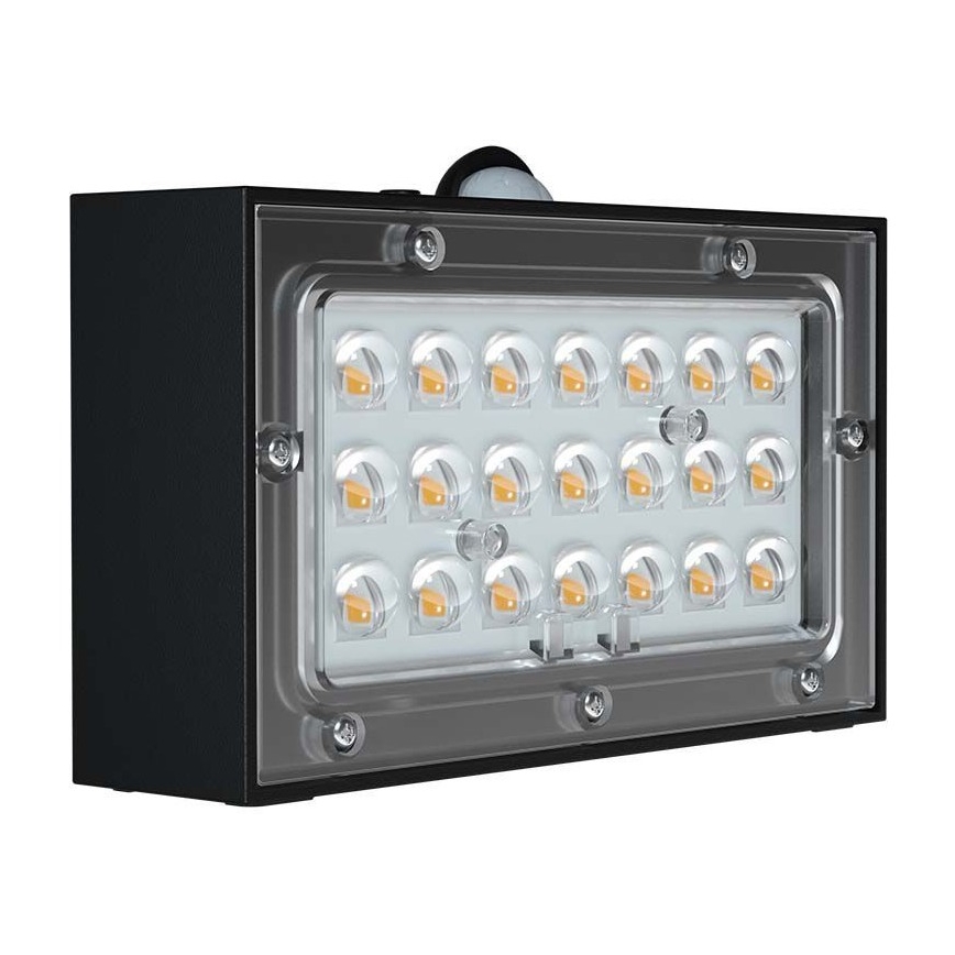LED Solarna zidna lampa sa senzorom LED/3W/3,7V 3000K/4000K IP65 crno