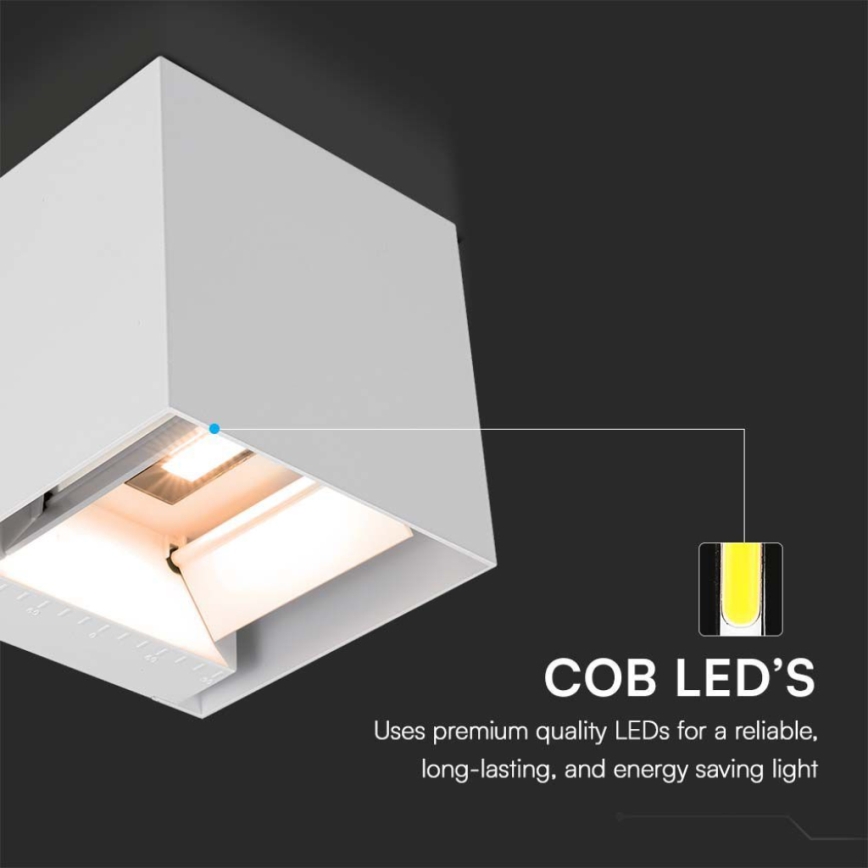 LED Solarna zidna lampa sa senzorom LED/3W/3,7V IP65 4000K bela