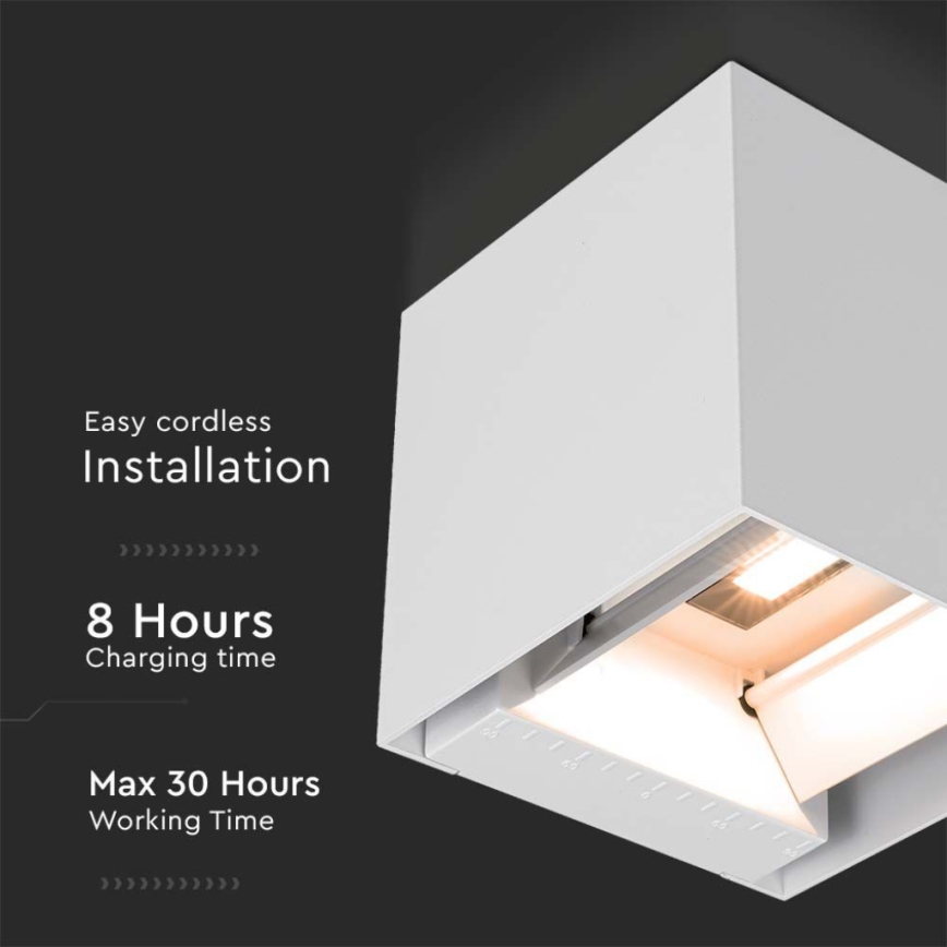 LED Solarna zidna lampa sa senzorom LED/3W/3,7V IP65 4000K bela