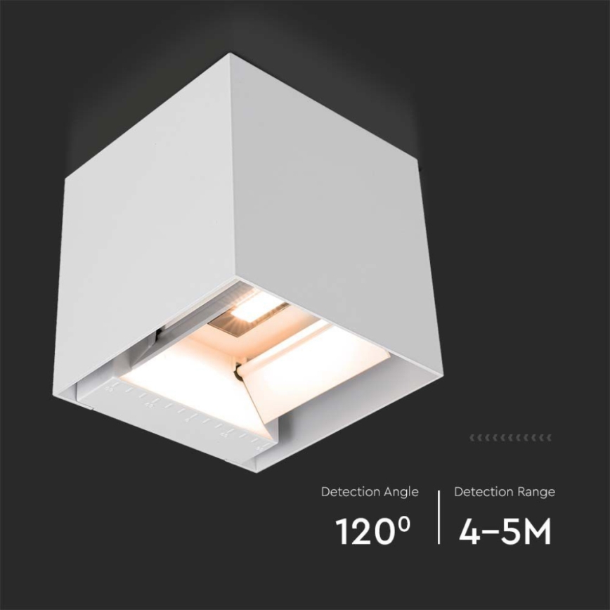 LED Solarna zidna lampa sa senzorom LED/3W/3,7V IP65 4000K bela