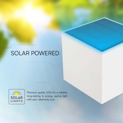 LED Solarna zidna lampa sa senzorom LED/3W/3,7V IP65 4000K bela
