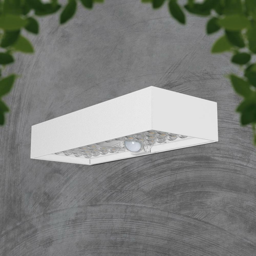 LED Solarna zidna lampa sa senzorom LED/6W/3,7V IP65 4000K bela