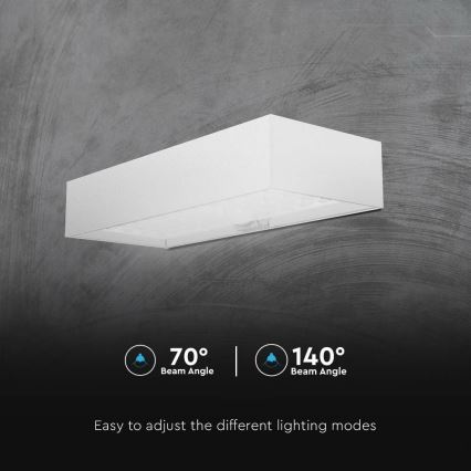 LED Solarna zidna lampa sa senzorom LED/6W/3,7V IP65 4000K bela