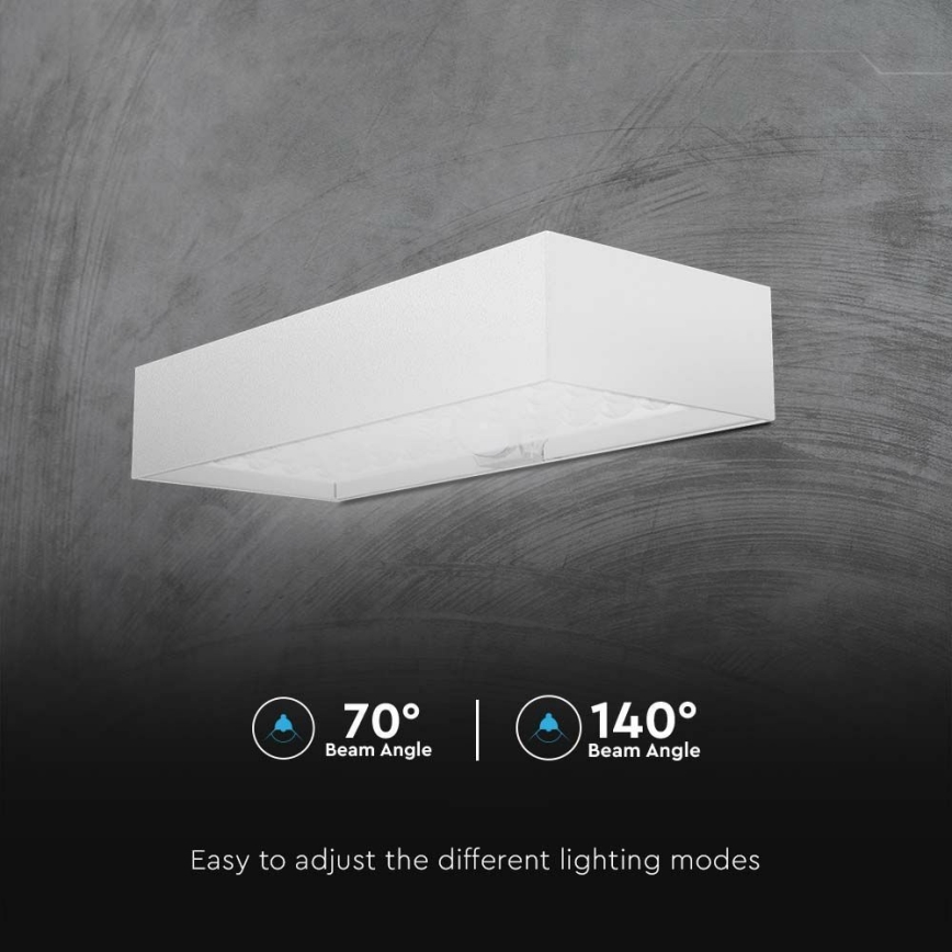 LED Solarna zidna lampa sa senzorom LED/6W/3,7V IP65 4000K bela