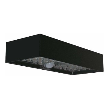 LED Solarna zidna lampa sa senzorom LED/6W/3,7V IP65 4000K crno