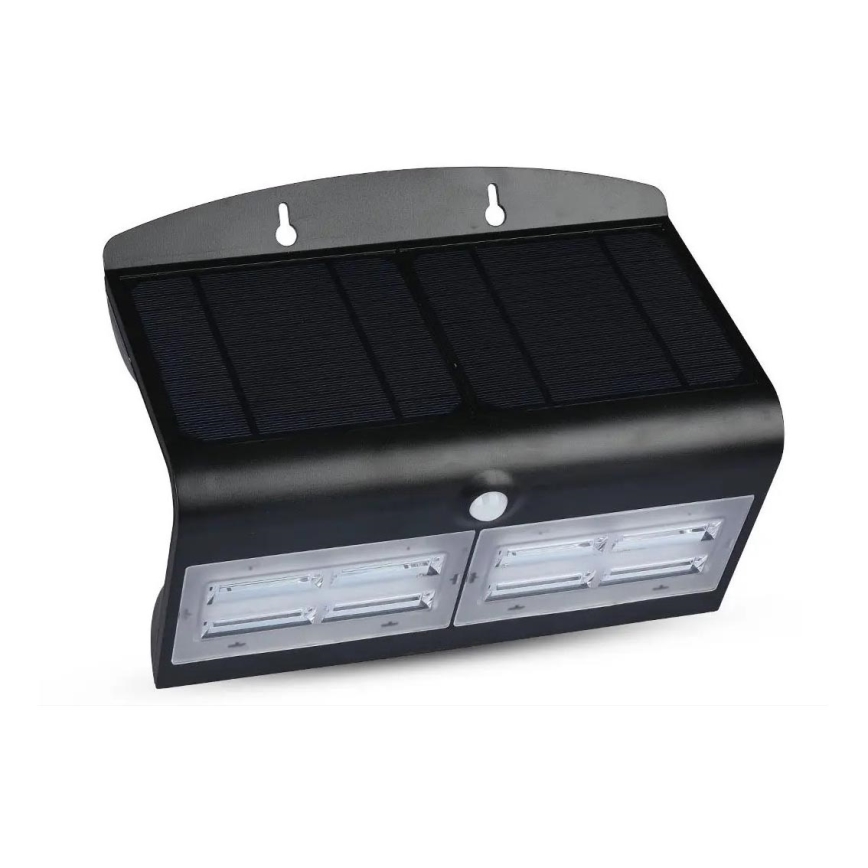 LED Solarna zidna lampa sa senzorom LED/7W/3,7V 4000K IP65 4000 mAh crno