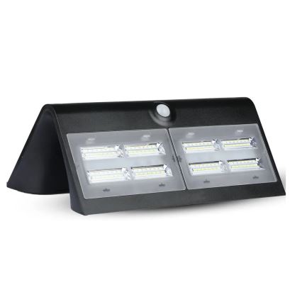 LED Solarna zidna lampa sa senzorom LED/7W/3,7V 4000K IP65 4000 mAh crno