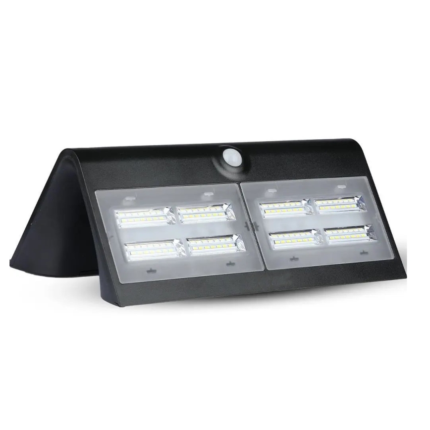 LED Solarna zidna lampa sa senzorom LED/7W/3,7V 4000K IP65 4000 mAh crno