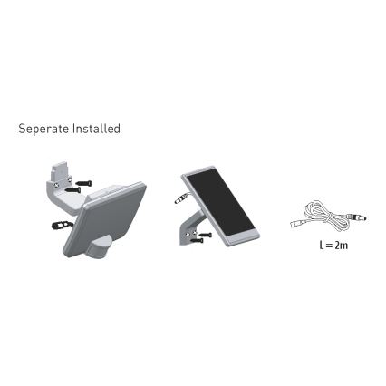 LED Solarna zidna lampa sa senzorom LED/8W/3,7V 2000 mAh IP54