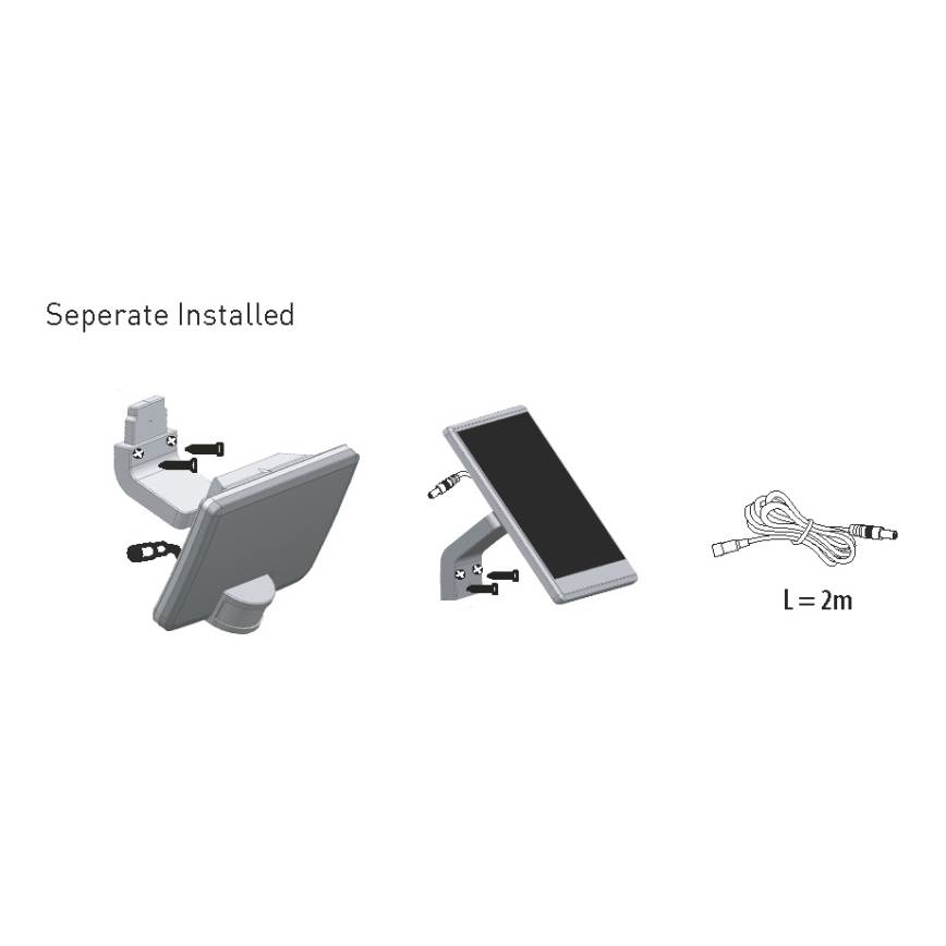 LED Solarna zidna lampa sa senzorom LED/8W/3,7V 2000 mAh IP54