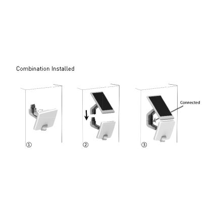 LED Solarna zidna lampa sa senzorom LED/8W/3,7V 2000 mAh IP54