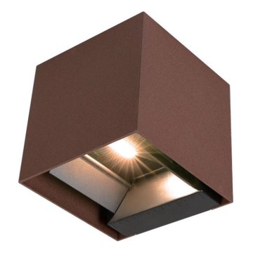 LED Solarna zidna lampa sa senzorom LED/9W/3,7V IP65 4000K braon