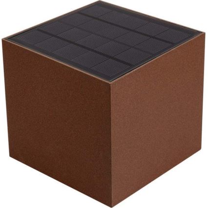 LED Solarna zidna lampa sa senzorom LED/9W/3,7V IP65 4000K braon