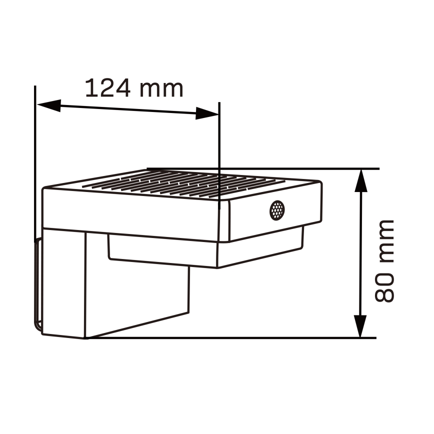 LED Solarna zidna lampa sa senzorom MALI LED/4,5W/3,7V 2000 mAh IP44 crno