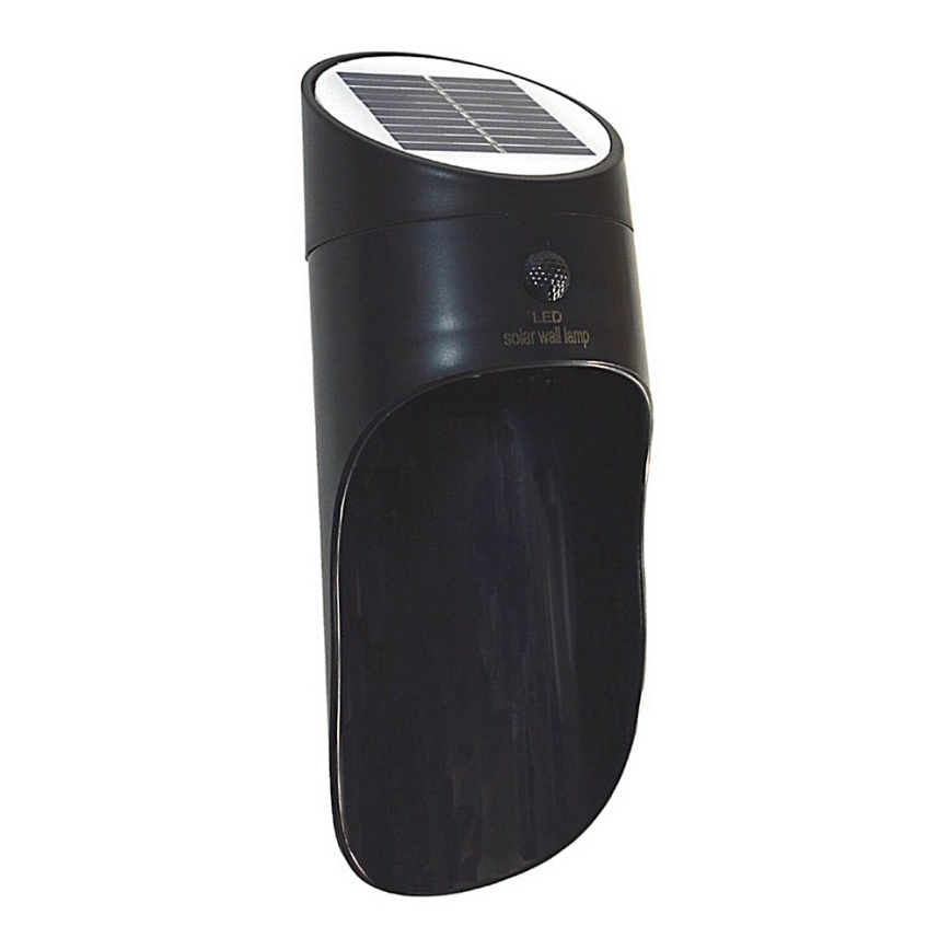 LED Solarna zidna lampa sa senzorom PALESA LED/1W/3,7V IP65 1800 mAh crno