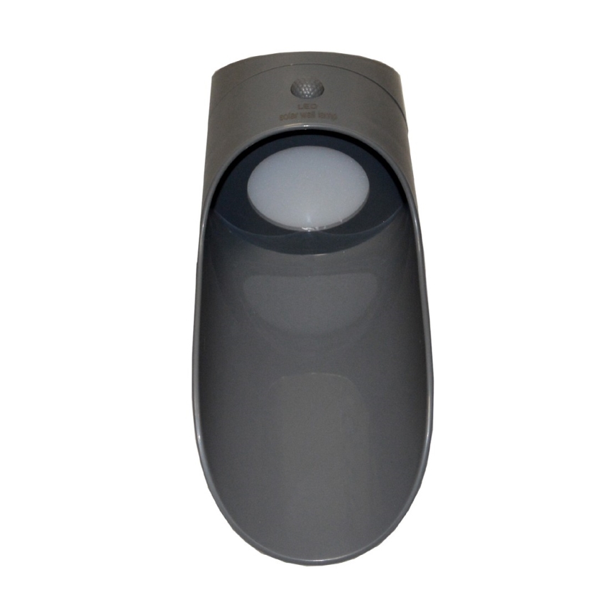 LED Solarna zidna lampa sa senzorom PALESA LED/1W/3,7V IP65 1800 mAh sivo