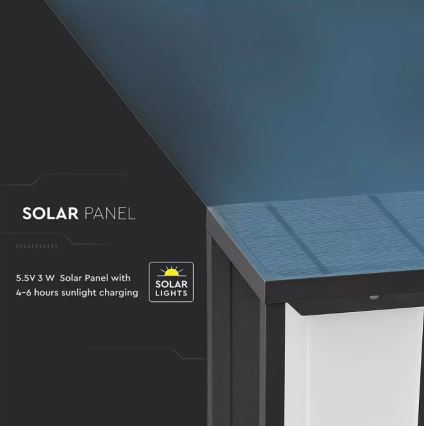 LED Solarna zidna lampa sa senzorom SAMSUNG CHIP LED/2W/3,7V IP65 2600 mAh