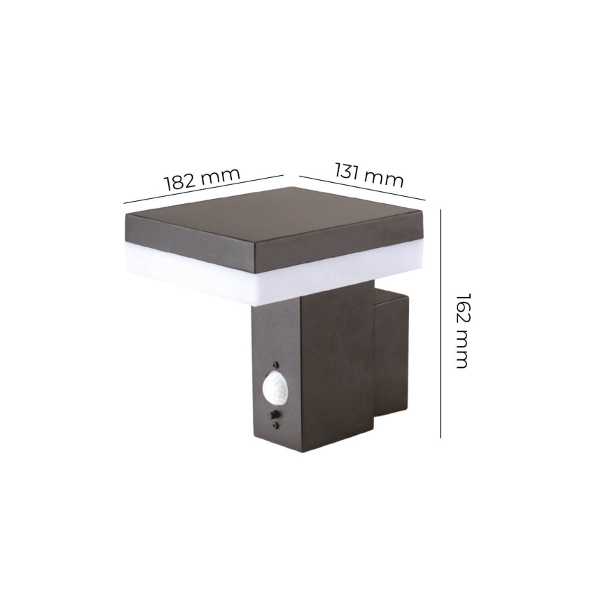 LED Solarna zidna lampa sa senzorom SOLARIS2 LED/5,5W/3,7V 4000K IP44 2600 mAh