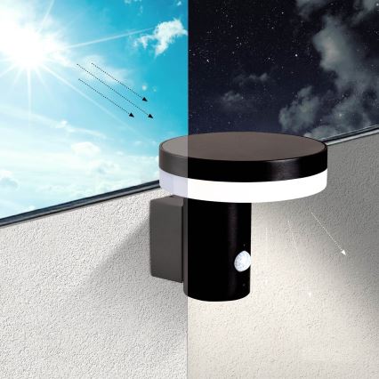 LED Solarna zidna lampa sa senzorom SOLARIS3 LED/5,5W/3,7V 4000K IP44 2600 mAh