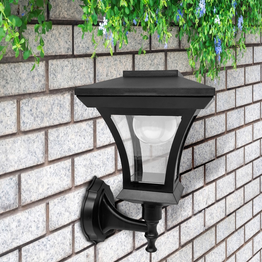 LED solarna zidna lampa TIRANA LED/1,2V 1800 mAh IP44 crna