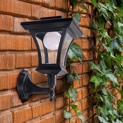 LED solarna zidna lampa TIRANA LED/1,2V 1800 mAh IP44 crna