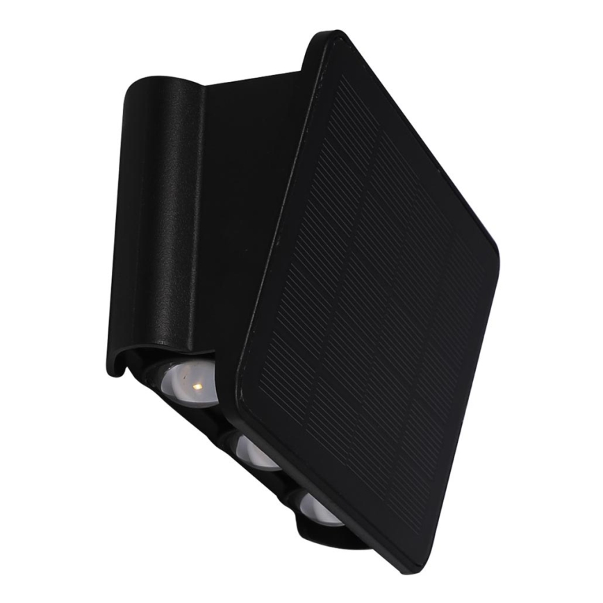 LED Solarna zidna rasveta ALF LED/4W/1200 mAh 6000K IP54 crno