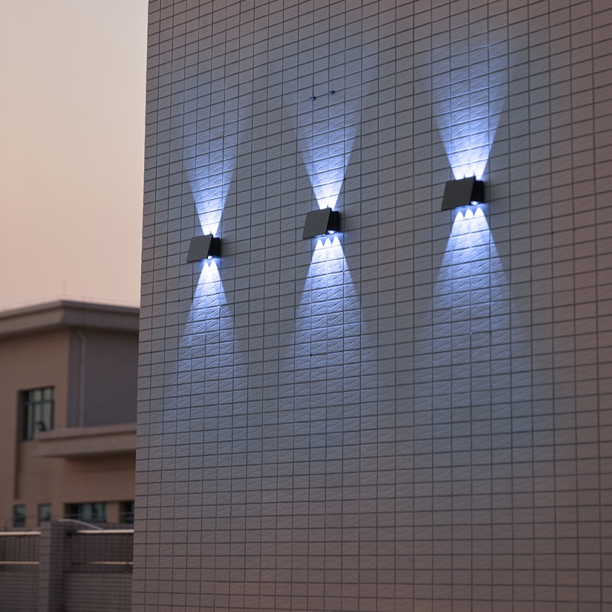 LED Solarna zidna rasveta ALF LED/4W/1200 mAh 6000K IP54 crno