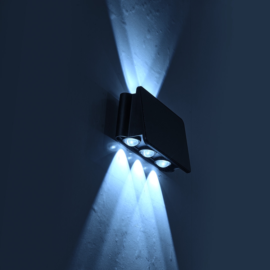 LED Solarna zidna rasveta ALF LED/4W/1200 mAh 6000K IP54 crno
