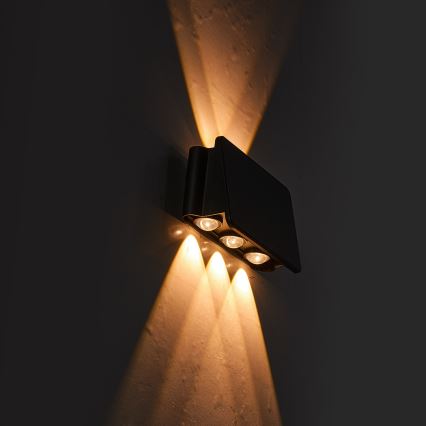 LED Solarna zidna rasveta ALF LED/4W/1300 mAh 3000K IP54 crno