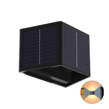 LED Solarna zidna rasveta CUBUS 2xLED/1,5W/3,7V IP54