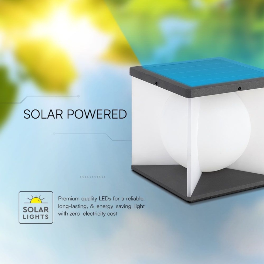 LED Prigušiva solarna zidna lampa LED/3W/3,7V IP65 3000K + Daljinski upravljač