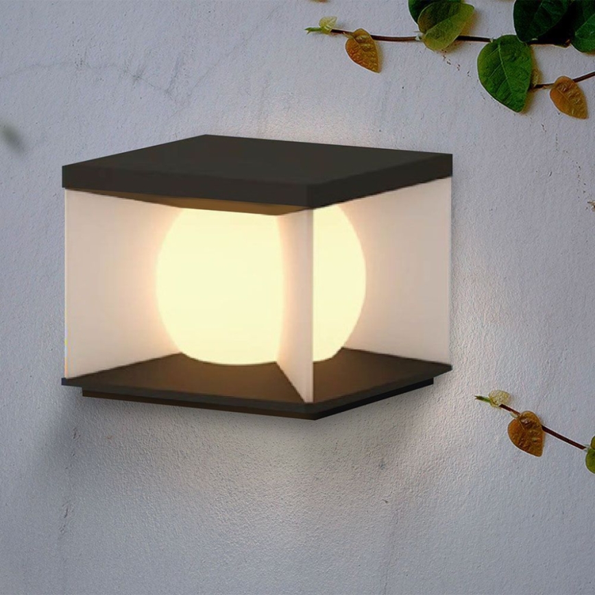 LED Prigušiva solarna zidna lampa LED/8W/3,7V IP65 3000K + Daljinski upravljač