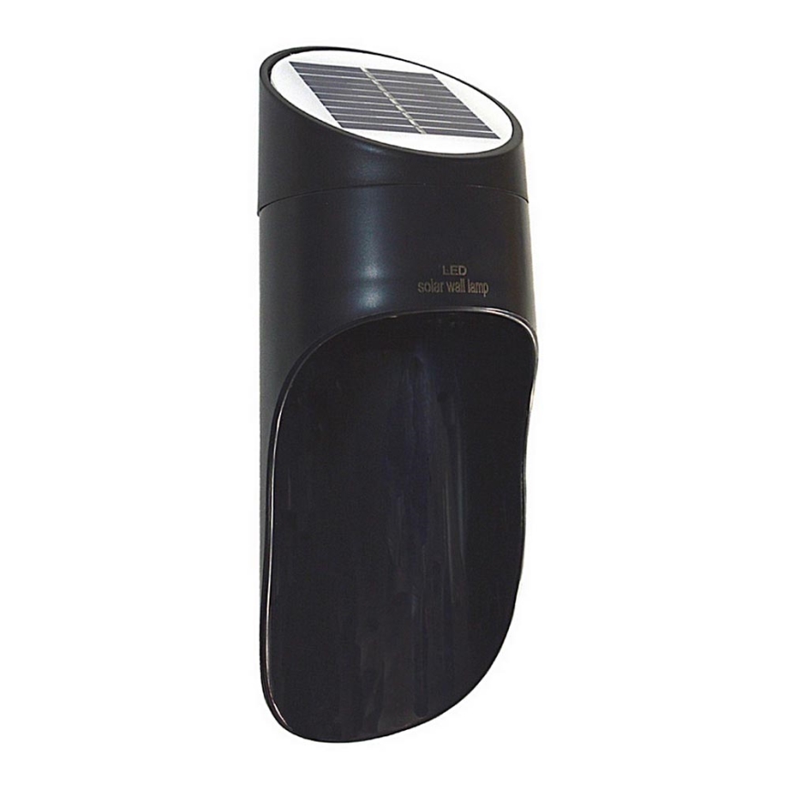 LED Solarna zidna rasveta PALESA LED/1W/3,7V IP65 1800 mAh crno