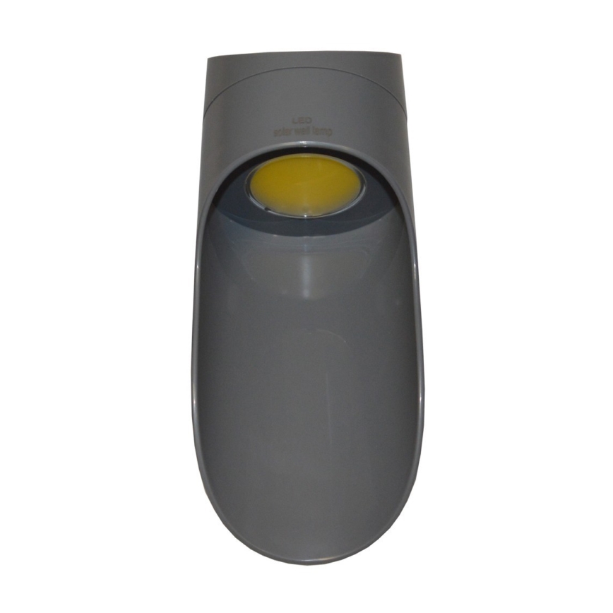 LED Solarna zidna rasveta PALESA LED/1W/3,7V IP65 1800 mAh sivo