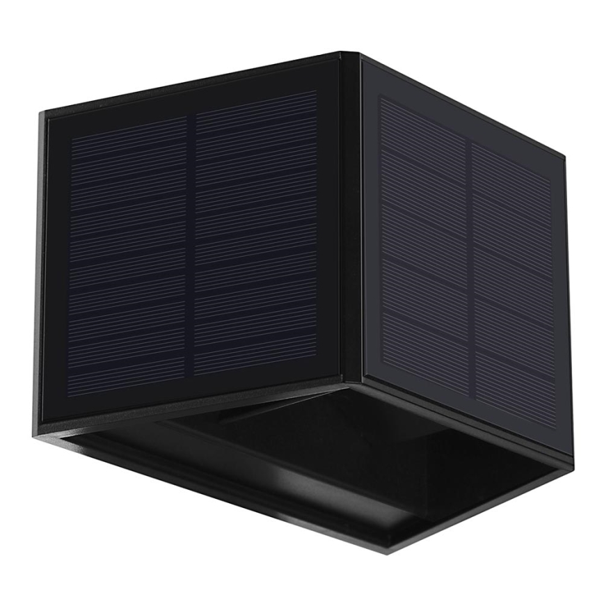 LED Solarna zidna rasveta WINGS LED/2W/3,2V 3000K IP54 crno