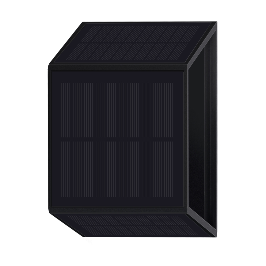 LED Solarna zidna rasveta WINGS LED/2W/3,2V 3000K IP54 crno