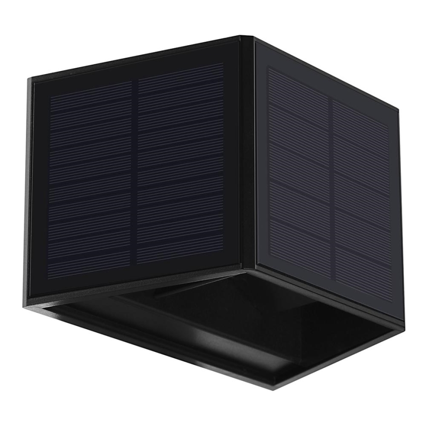 LED Solarna zidna rasveta WINGS LED/2W/3,2V 6000K IP54 crno