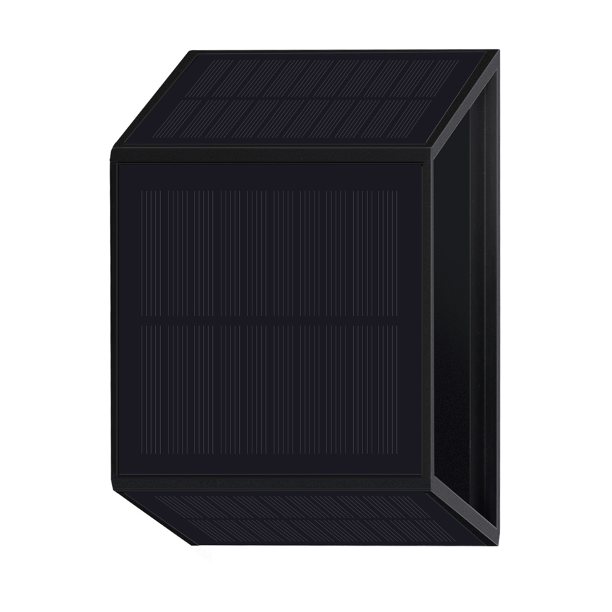 LED Solarna zidna rasveta WINGS LED/2W/3,2V 6000K IP54 crno