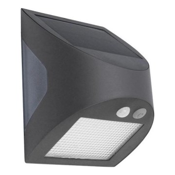 LED solarna zidna svetiljka sa senzorom LED/3W/3,7V 3000/4000K 1200 mAh IP54 antracit